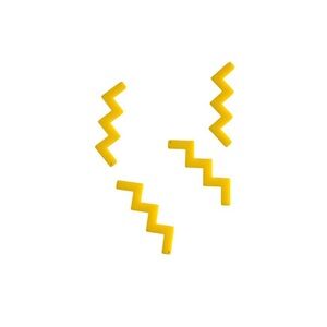 Yellow Zigzag Charms Cute Retro Indie DIY Jewelry Earrings Necklace Accessory